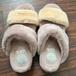 Vince Camuto pink slippers, size 8 1/2